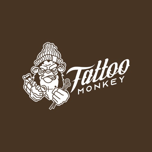 Logo design for Tattoo Monkey shop