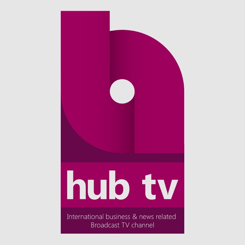Logo for international business & news related broadcast TV channel HUB