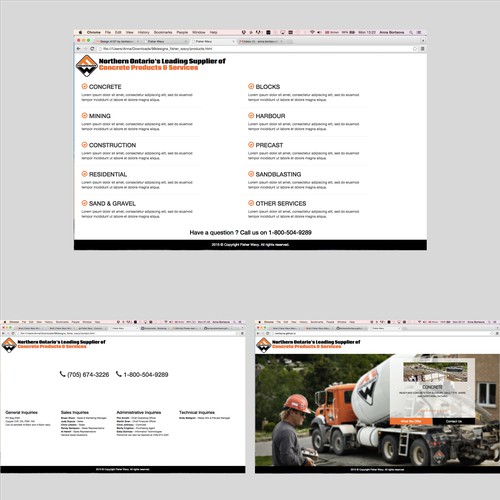 UI Design Concept for a Construction Company