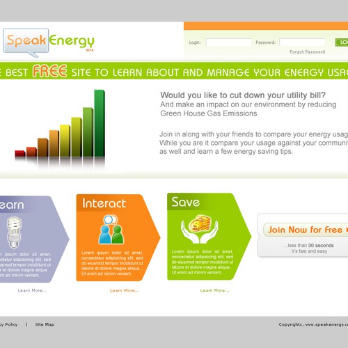 Speak Energy Website design