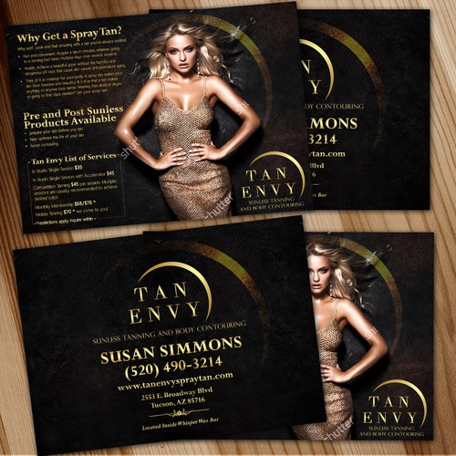 Spray tan studio seeking sexy, eye catching postcard ad