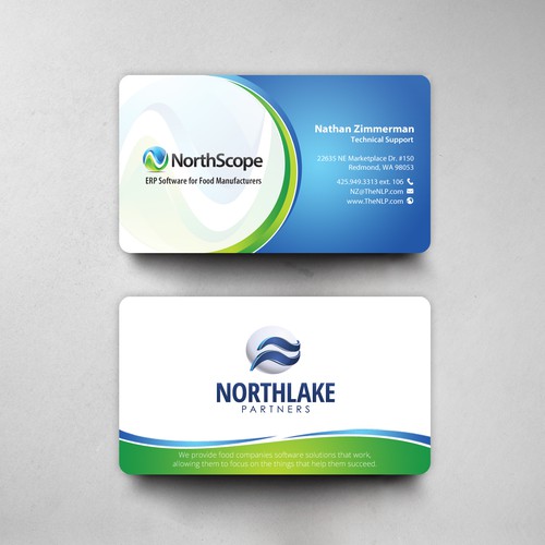 Businesscard concept for north lake