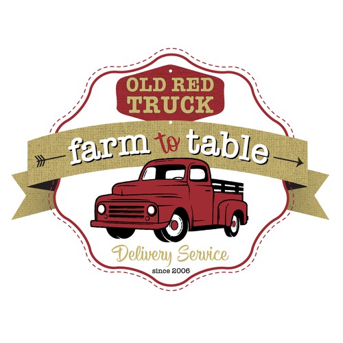 Old Red Truck Logo
