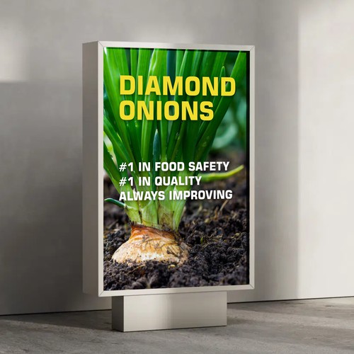 Diamond Onions Inspirational Poster for employees and visitors