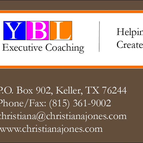 Create a high end business card for executive coaching business