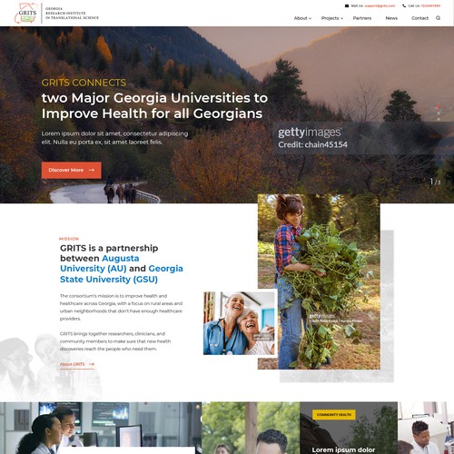 Georgia Research Institute in Translational Science Website Design