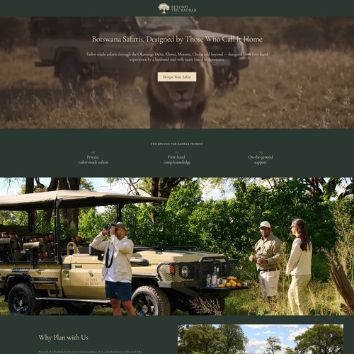 Luxury Safari Web Design | High-Converting Squarespace Landing Page