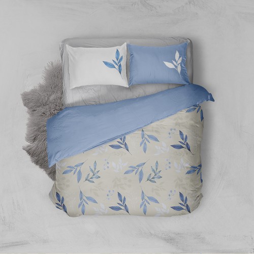 Create a repeat pattern nature-inspired design for high-end duvet covers