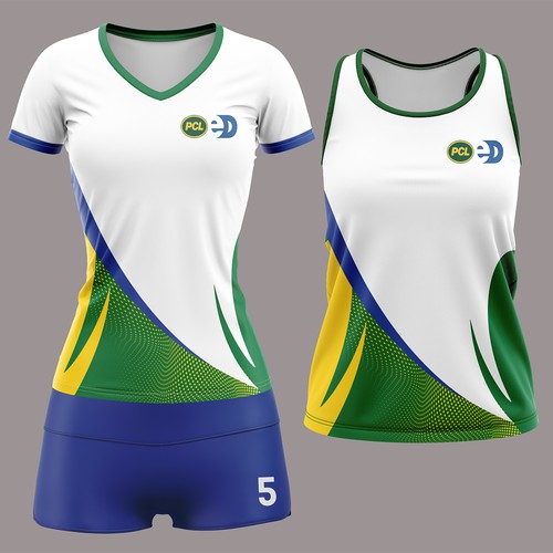 design for volley ball women jersey