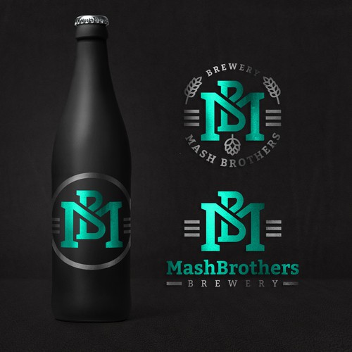 MashBrothers brewery logo design