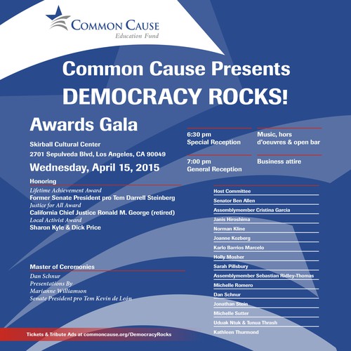 California Common Cause Awards Invite