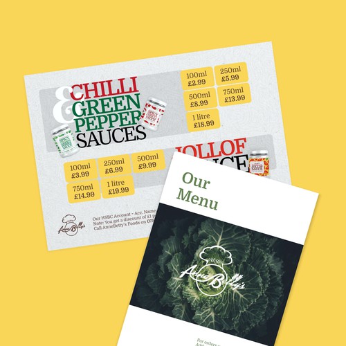 Print Design for AnneBetty's Foods