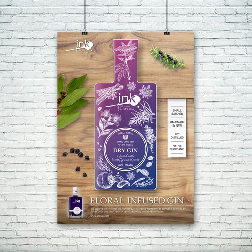 Poster design for GIN company.