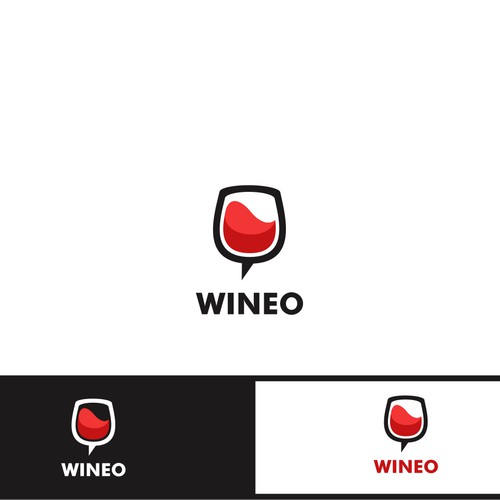 Create a fun and professional logo for Wineo