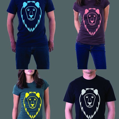 Lion line-art t-shirt design