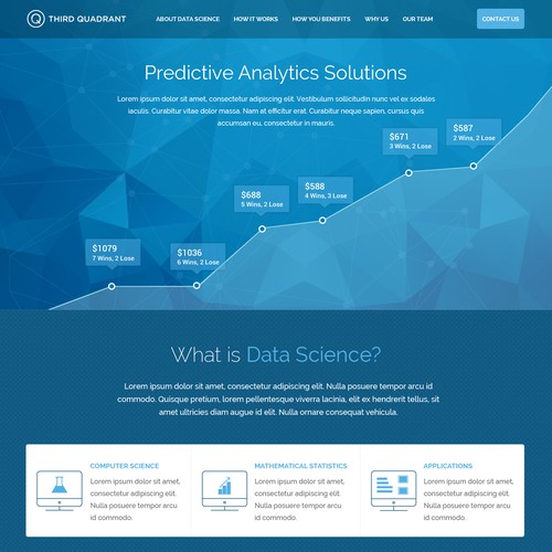 Sleek and professional website design for Third Quadrant Investments