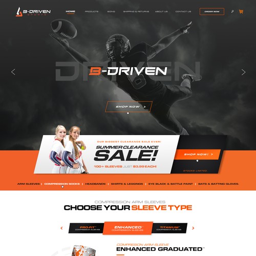 Advanced Tech Website for B-Driven - The Sports Apparel Co.