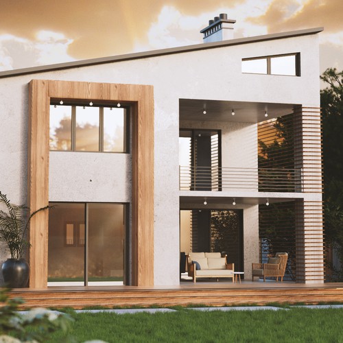 3D render of a house exterior