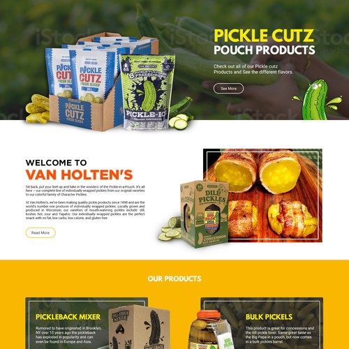 Website redesign for the ultimate snack - pickles!