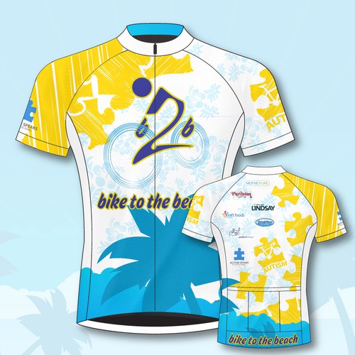 Bike to the beach Jersey design