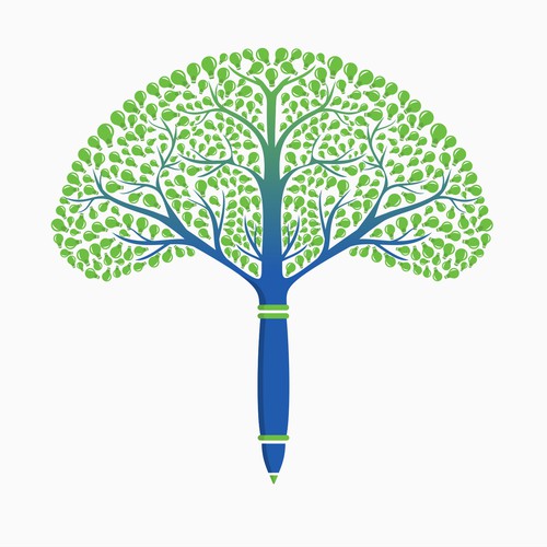 Pen Tree Illustration