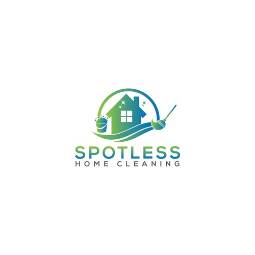 logo concept for spotless home cleaning