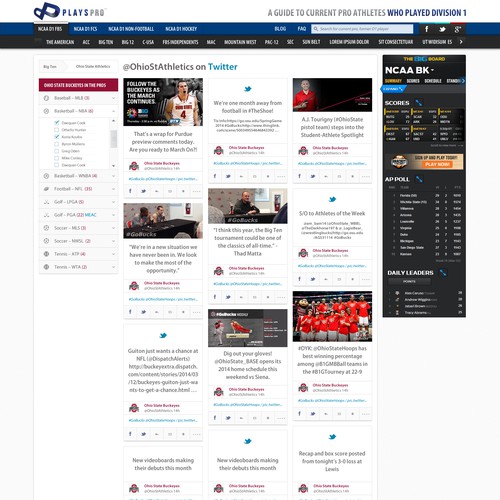 Design an engaging site with a unique, in-demand concept for sports fans!