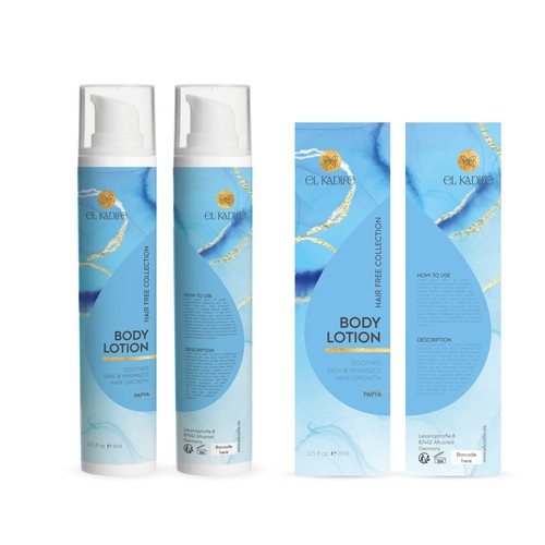 Create a product label for high quality cosmetic
