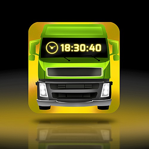 Icon wanted for an app that helps professional truck drivers record and monitor their time