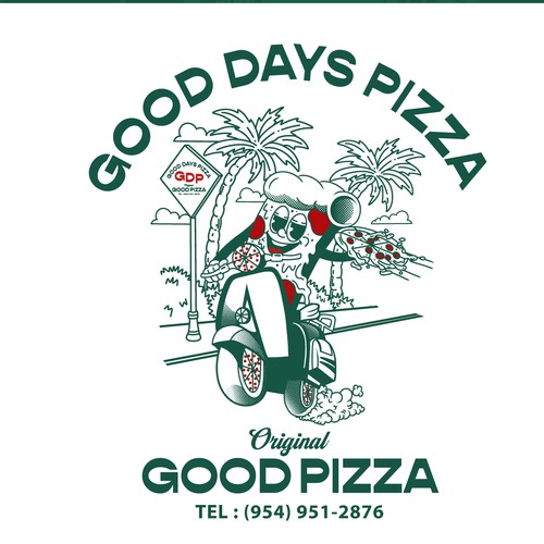 scooter Italian pizzeria logo
