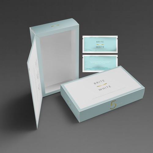 Simple packaging for teeth whitening strips