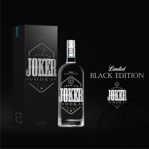 Joker Vodka Black edition concept Design 