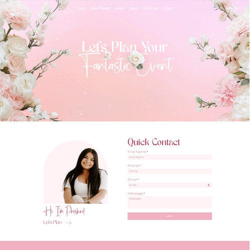 Plantastic Events - Wix custom design