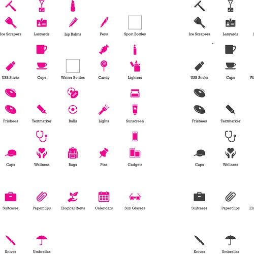 icons for Pinkcube