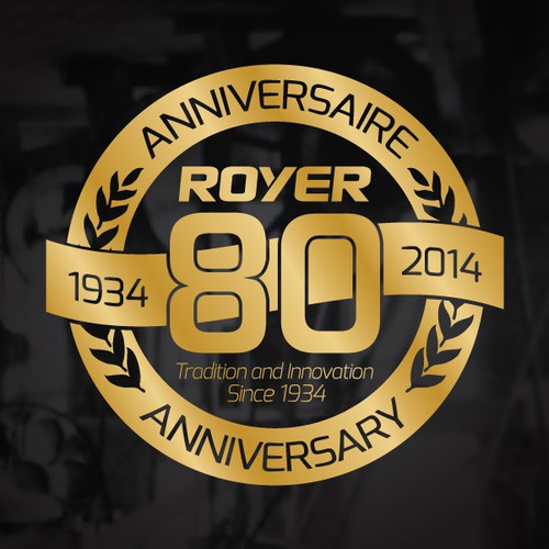 Royer 80th anniversary logo