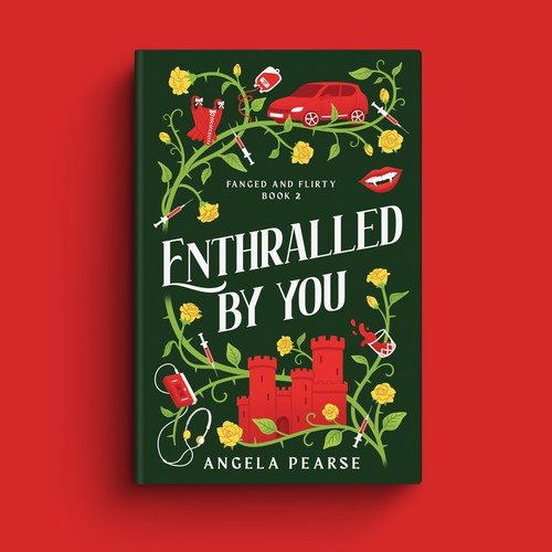 Illustrated romance book cover