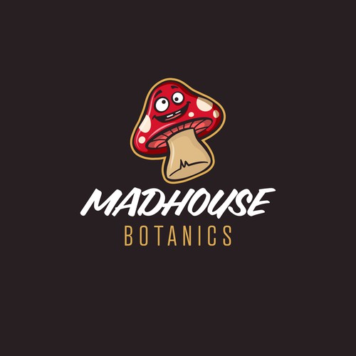 Cute Mushroom Character Logo