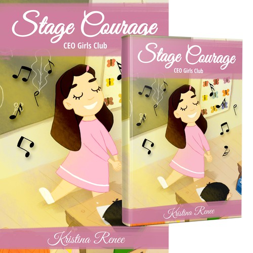 Quick sketch for book cover "Stage Courage"