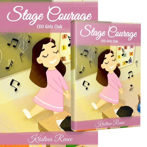 Quick sketch for book cover "Stage Courage"