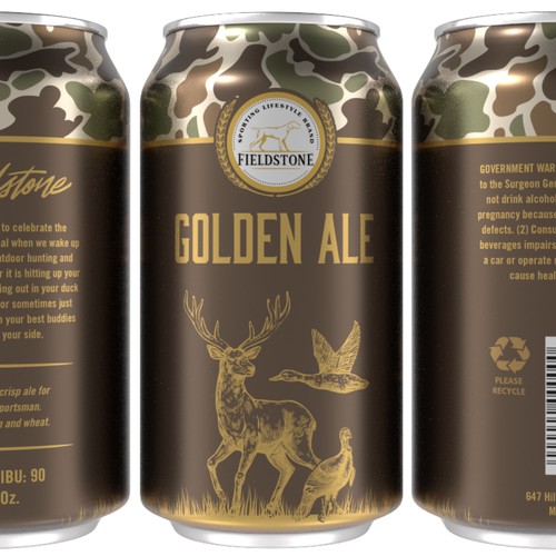 Golden Ale Beer Label Design