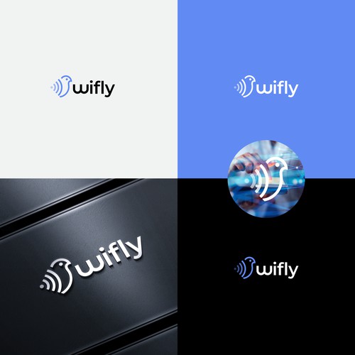 Wifi and Bird logo design