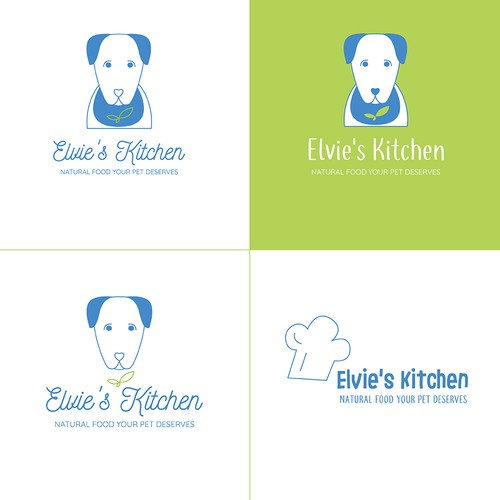 Simple logo - natural food for dogs.