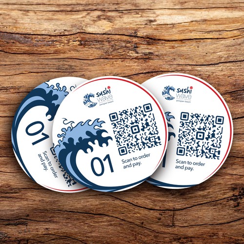 Self serve ordering card for restaurant
