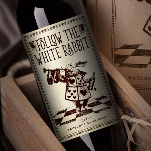 Follow the White Rabbit and Create a Wonderful Wine Label!!