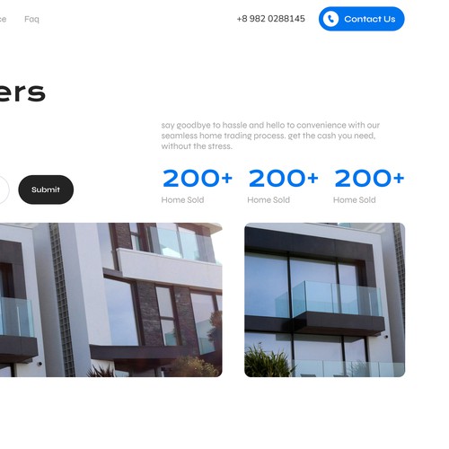 Clean Landing Page for House Agency