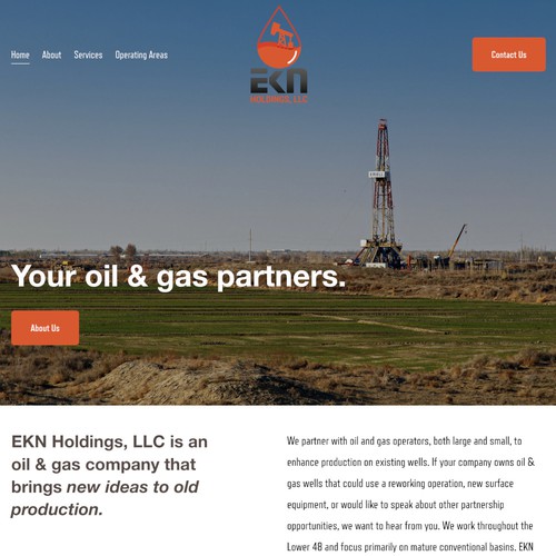 Website for oil & gas provider