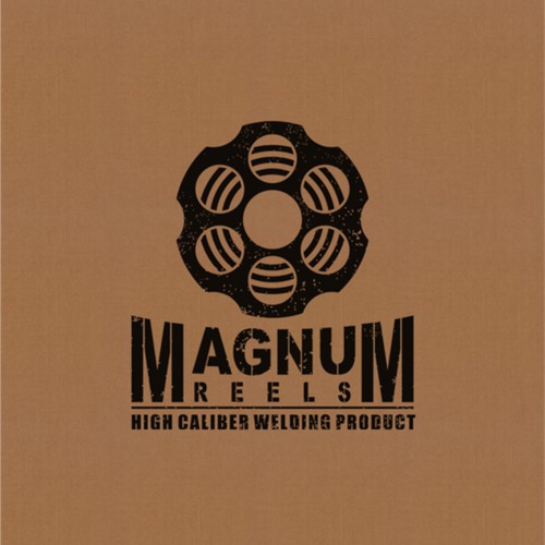 Create a vintage Magnum logo and brand identity for a welding accessories company.