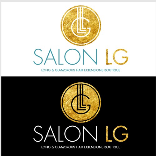 Luxury hair salon logo concept 