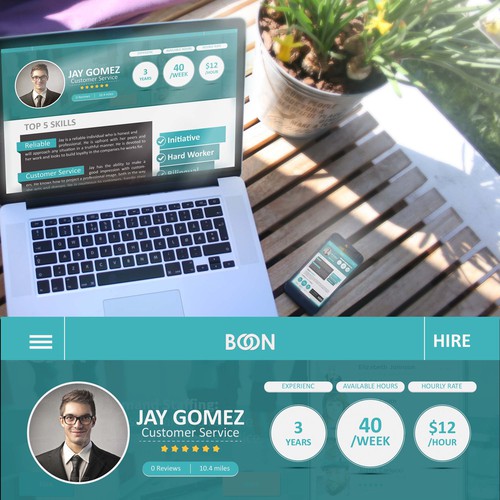 applicant profile template for Boon App