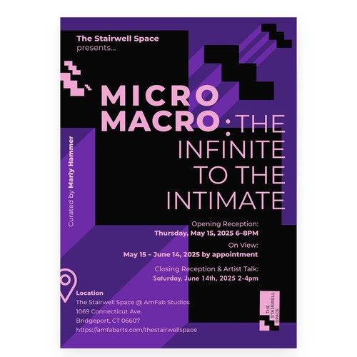 Art exhibition Micro Macro flyer